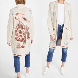 MOTHER Rare Patch Pocket Hip Alpaca Blended Cardigan Color: Cougar Territory